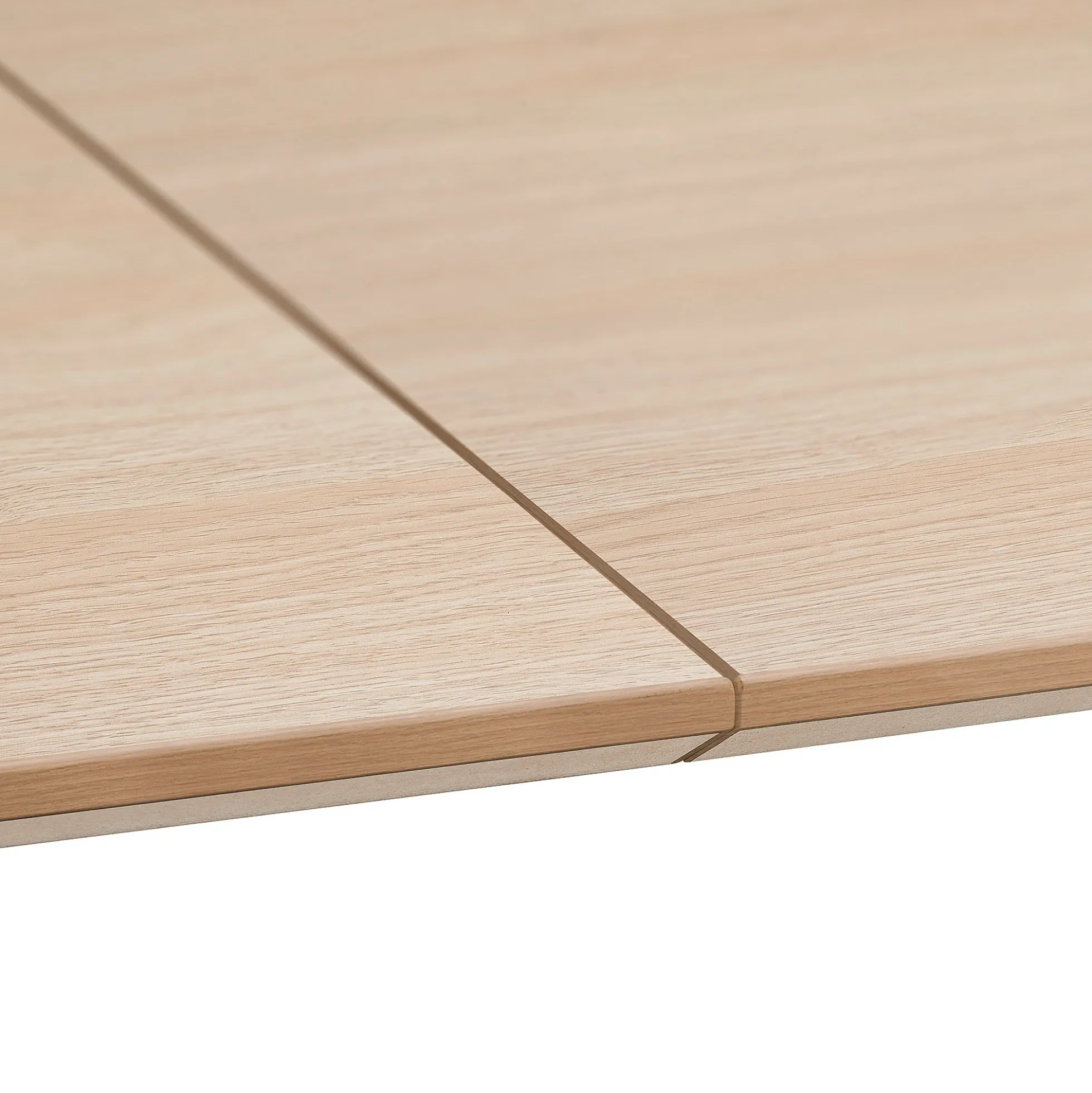 Pöytä METRIC Pyöristetyin kulmin, 2000x1000x720 mm, valkoinen/tammi