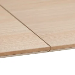 Pöytä METRIC Pyöristetyin kulmin, 3000x1000x720 mm, valkoinen/tammi