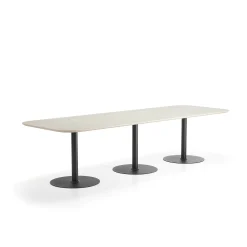 Pöytä METRIC Pyöristetyt kulmat, 3000x1000x720 mm, musta/saarni