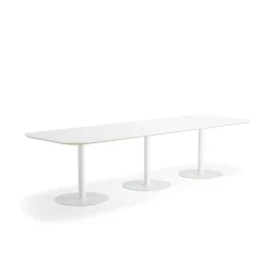 Pöytä METRIC Pyöristetyt kulmat, 3000x1000x720 mm, valkoinen