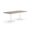 Pöytä METRIC Pyöristetyt kulmat, 2000x1000x720 mm, valkoinen/pähkinä
