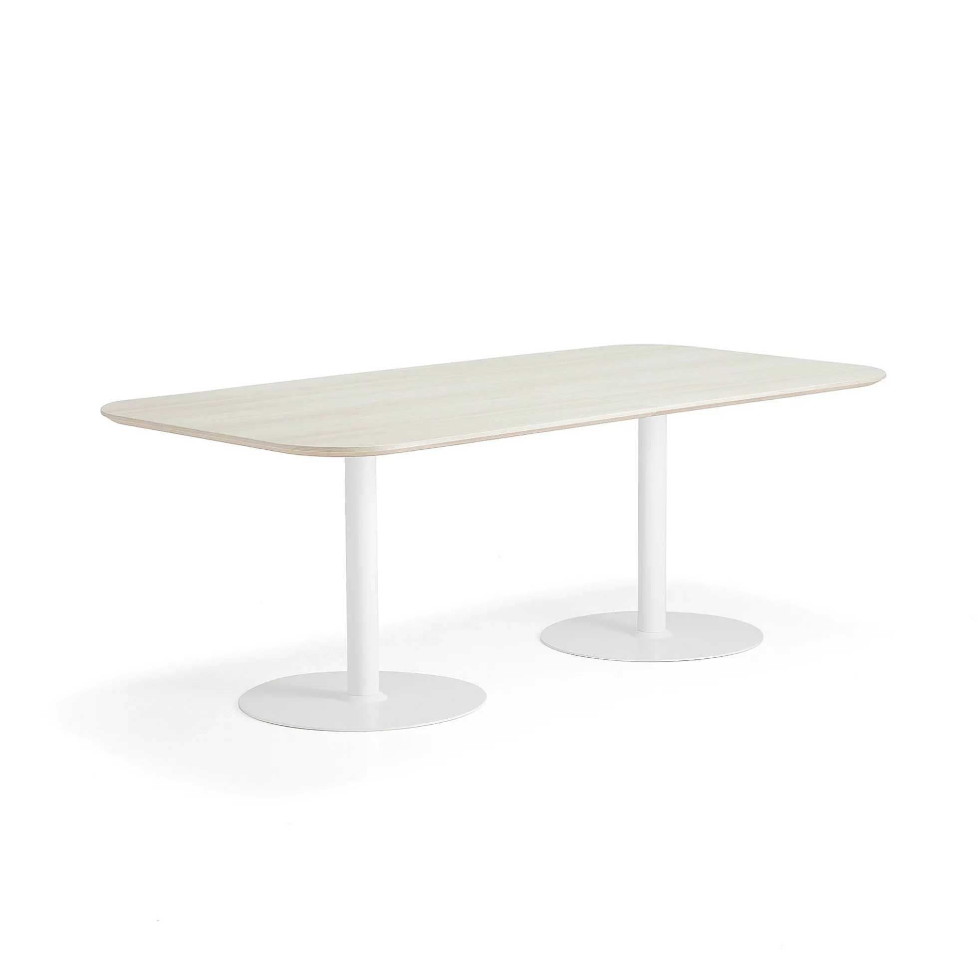 Pöytä METRIC Pyöristetyt kulmat, 2000x1000x720 mm, valkoinen/saarni