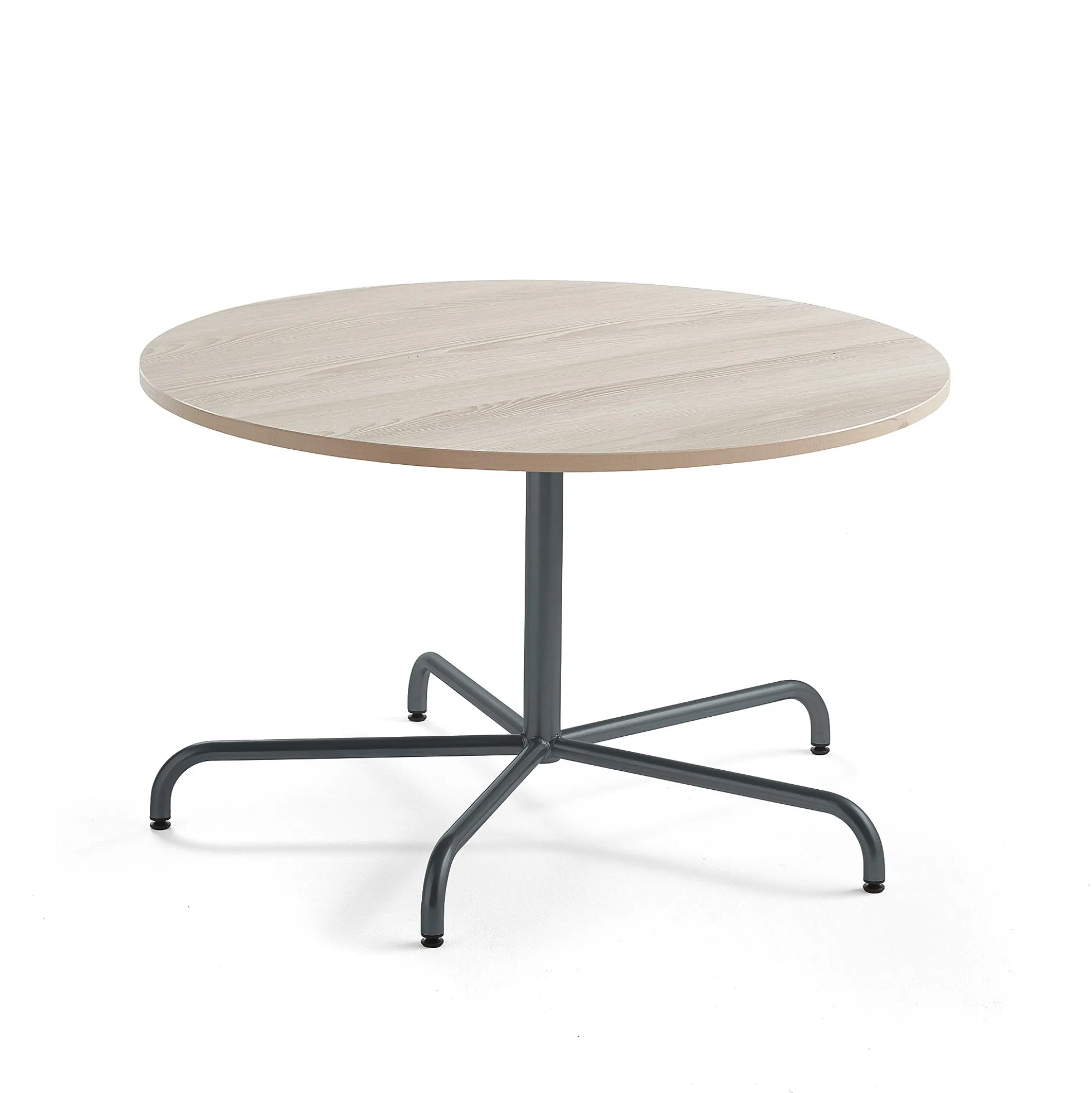 Pöytä PLURAL PLUS Ø 1200x720 mm, korkeapainelaminaatti HPL, antrasiitinharmaa/saarni