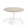 Pöytä PLURAL PLUS Ø 1200x720 mm, korkeapainelaminaatti HPL, valkoinen/saarni