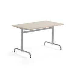 Pöytä PLURAL PLUS 1200x700x720 mm, ääntä vaimentava korkeapainelaminaatti HPL, saarni, hopeanharmaa