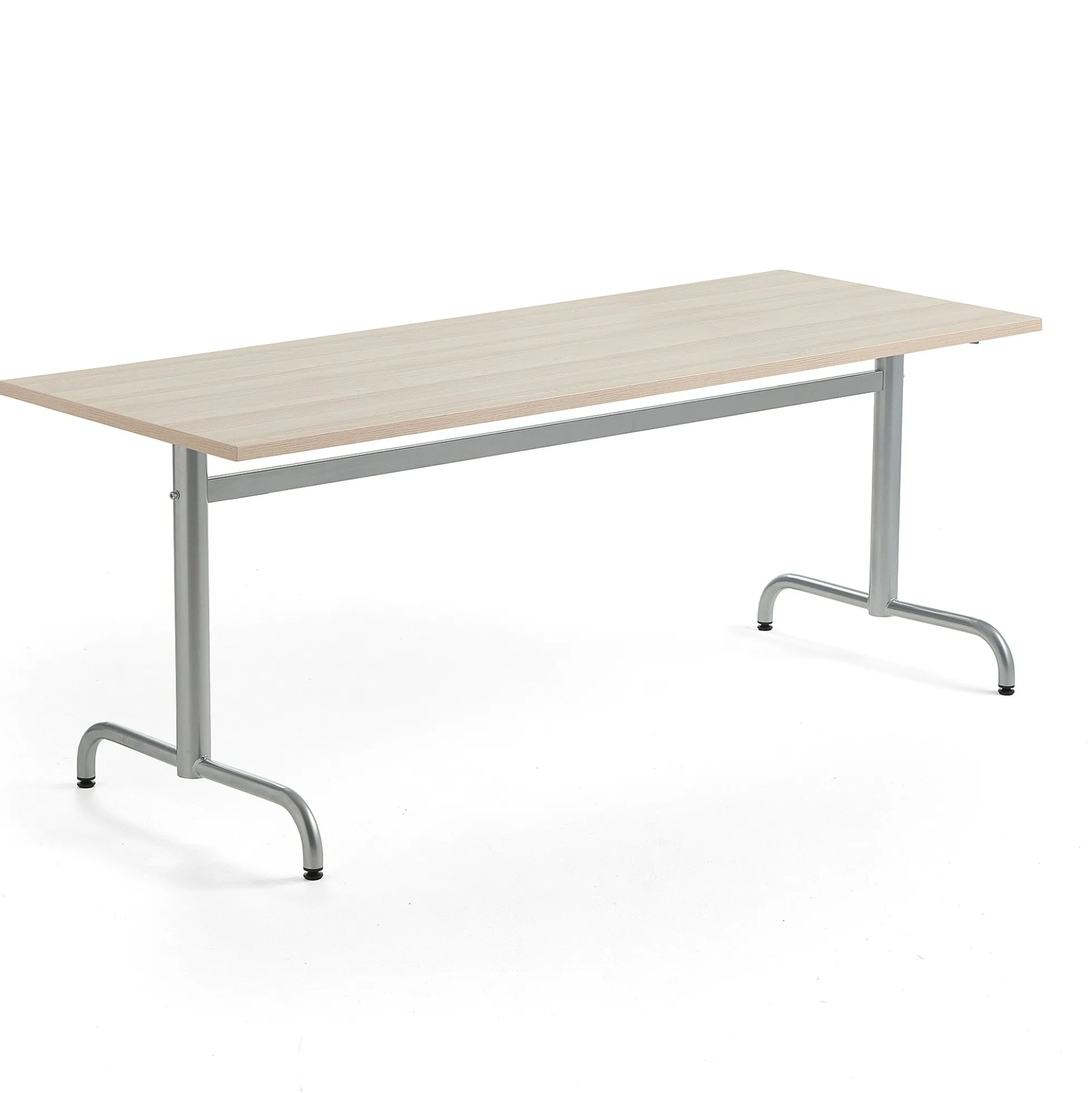 Pöytä PLURAL PLUS 1800x700x720 mm, ääntä vaimentava korkeapainelaminaatti HPL, saarni, hopeanharmaa