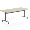 Pöytä PLURAL PLUS 1800x800x720 mm, ääntä vaimentava korkeapainelaminaatti HPL, saarni, antrasiitinharmaa