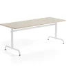 Pöytä PLURAL PLUS 1800x700x720 mm, ääntä vaimentava korkeapainelaminaatti HPL, saarni, valkoinen