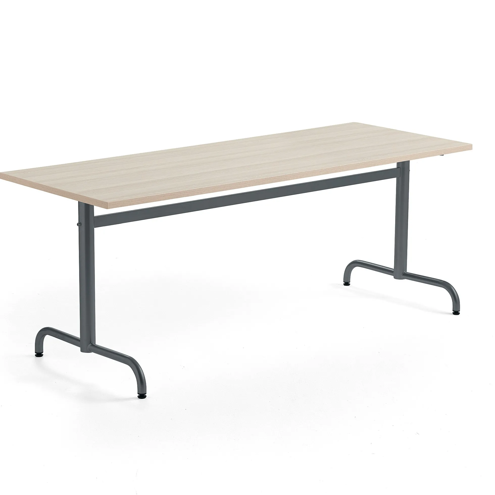 Pöytä PLURAL PLUS 1800x700x720 mm, ääntä vaimentava korkeapainelaminaatti HPL, saarni, antrasiitinharmaa