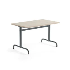 Pöytä PLURAL PLUS 1200x700x720 mm, ääntä vaimentava korkeapainelaminaatti HPL, saarni, antrasiitinharmaa
