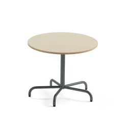 Pöytä PLURAL Ø900x720 mm, ääntä vaimentava korkeapainelaminaatti, koivu, antrasiitinharmaa