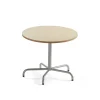 Pöytä PLURAL Ø900x720 mm, ääntä vaimentava linoleumi, beige, hopeanharmaa