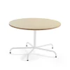 Pöytä PLURAL Ø1200x720 mm, ääntä vaimentava linoleumi, beige, valkoinen