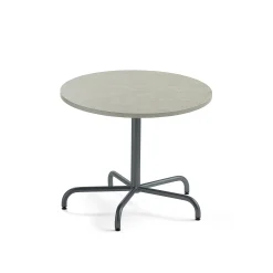 Pöytä PLURAL Ø900x720 mm, ääntä vaimentava linoleumi, harmaa, antrasiitinharmaa