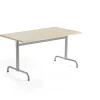 Pöytä PLURAL 1400x800x720 mm, ääntä vaimentava korkeapainelaminaatti, koivu, hopeanharmaa