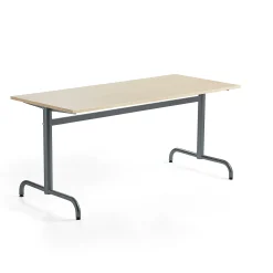 Pöytä PLURAL 1600x700x720 mm, ääntä vaimentava korkeapainelaminaatti, koivu, antrasiitinharmaa