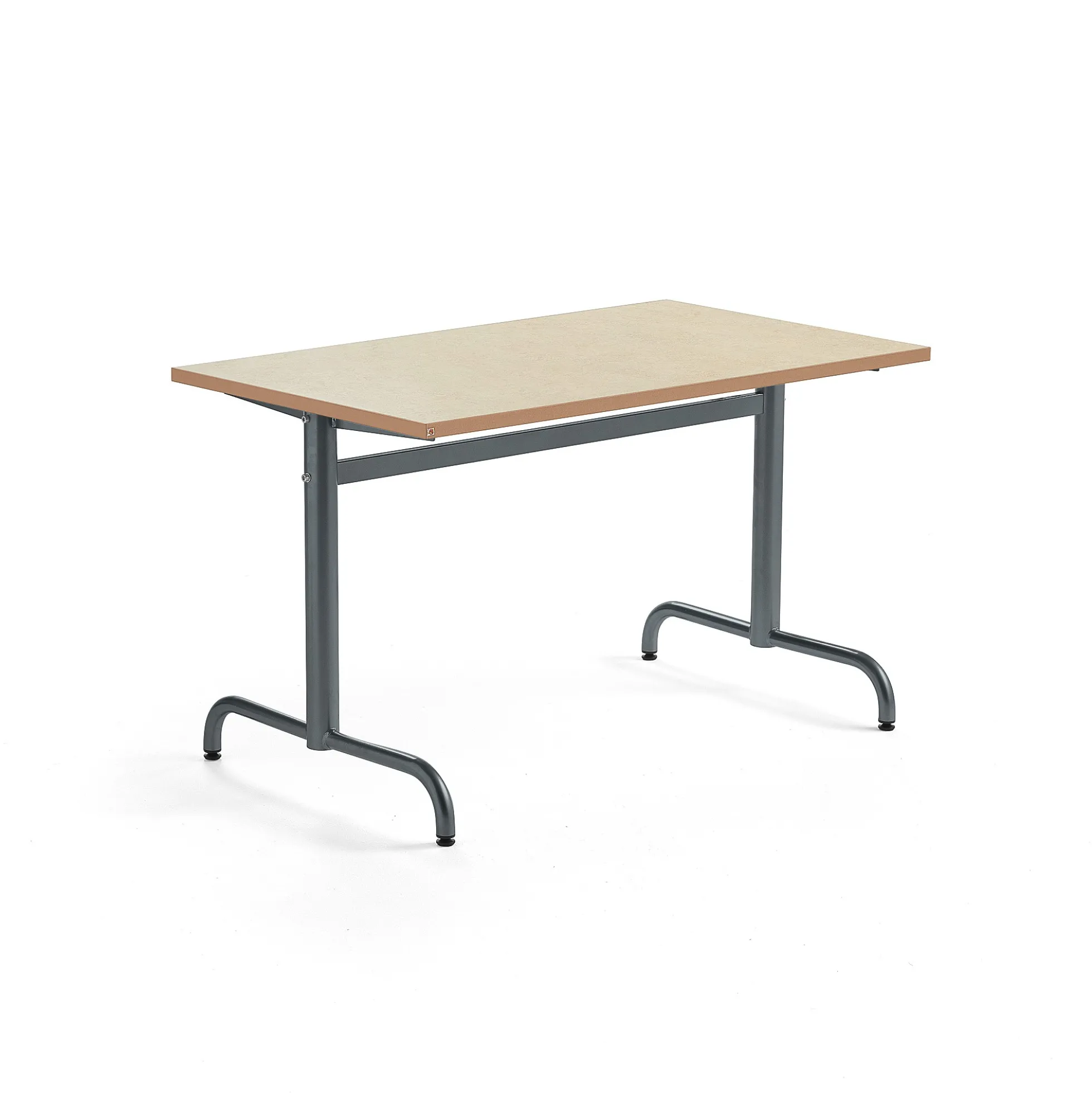 Pöytä PLURAL 1200x700x720 mm, ääntä vaimentava linoleumi, beige, antrasiitinharmaa