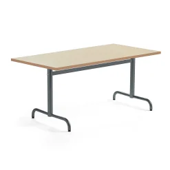 Pöytä PLURAL 1400x800x720 mm, ääntä vaimentava linoleumi, beige, antrasiitinharmaa