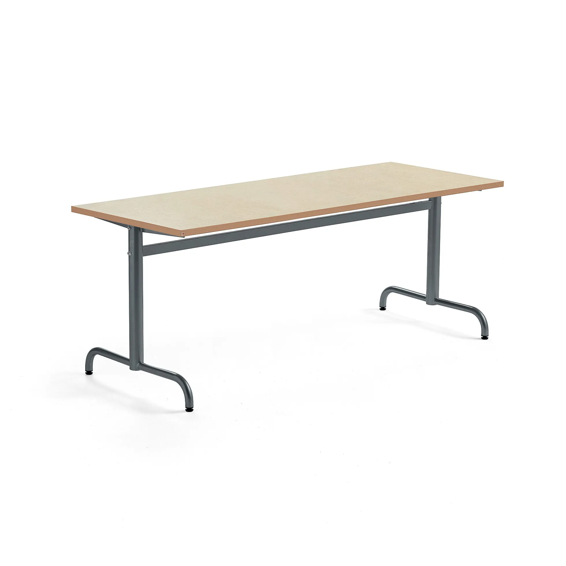 Pöytä PLURAL 1800x700x720 mm, ääntä vaimentava linoleumi, beige, antrasiitinharmaa