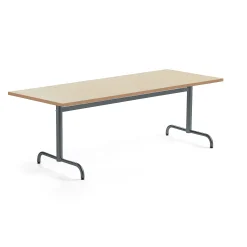 Pöytä PLURAL 1800x800x720 mm, ääntä vaimentava linoleumi, beige, antrasiitinharmaa