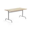 Pöytä PLURAL 1400x700x720 mm, ääntä vaimentava linoleumi, beige, hopeanharmaa