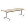 Pöytä PLURAL 1800x800x720 mm, ääntä vaimentava linoleumi, beige, hopeanharmaa
