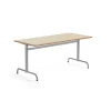 Pöytä PLURAL 1600x700x720 mm, ääntä vaimentava linoleumi, beige, hopeanharmaa