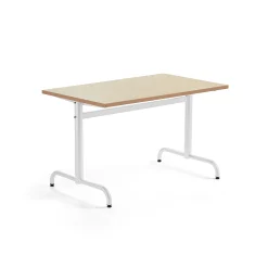 Pöytä PLURAL 1600x700x720 mm, ääntä vaimentava linoleumi, beige, valkoinen