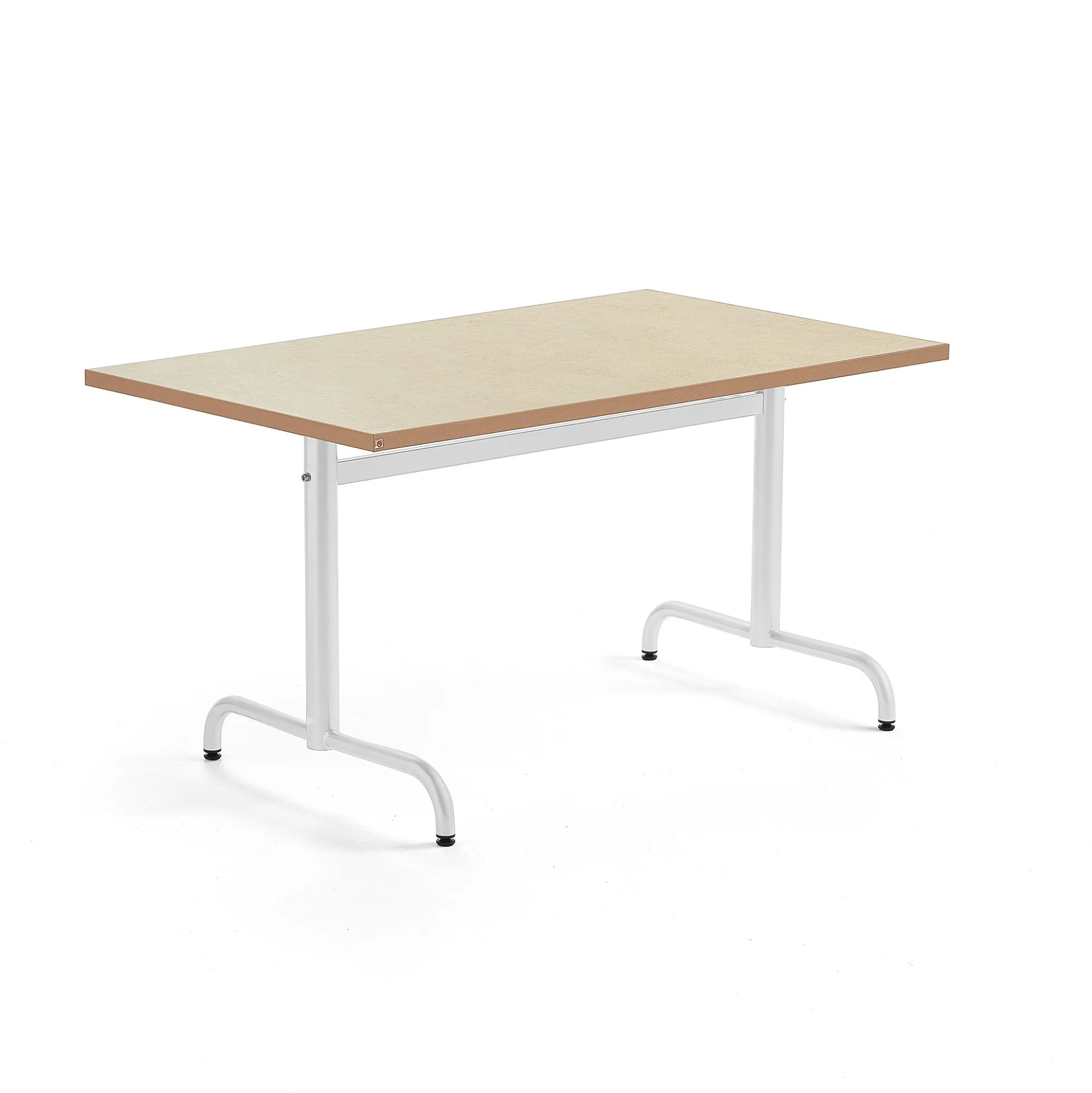 Pöytä PLURAL 1200x800x720 mm, ääntä vaimentava linoleumi, beige, valkoinen