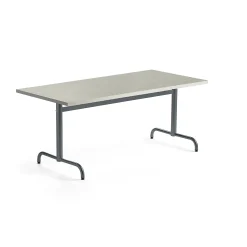 Pöytä PLURAL 1600x800x720 mm, ääntä vaimentava linoleumi, harmaa, antrasiitinharmaa