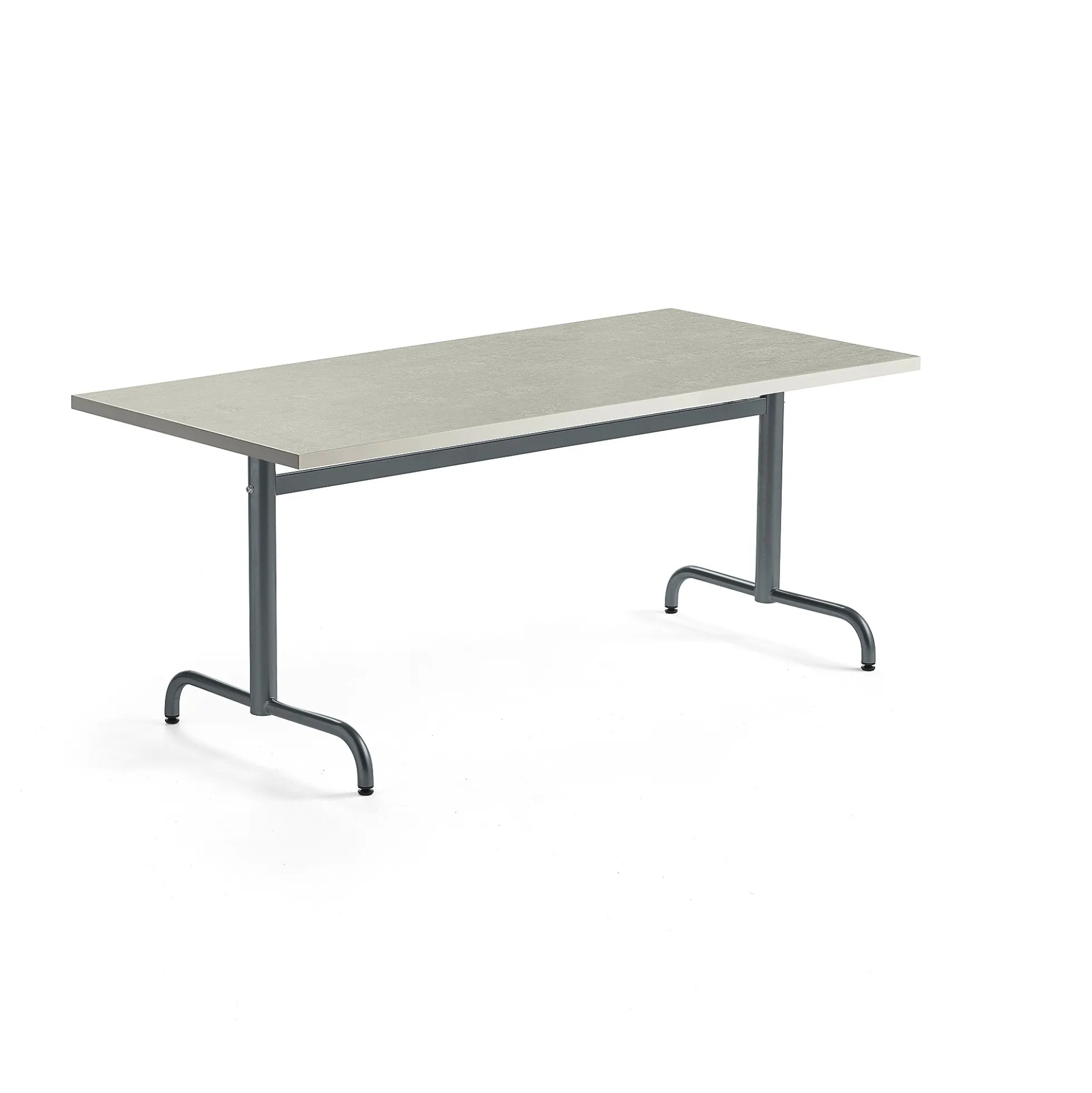Pöytä PLURAL 1600x800x720 mm, ääntä vaimentava linoleumi, harmaa, antrasiitinharmaa