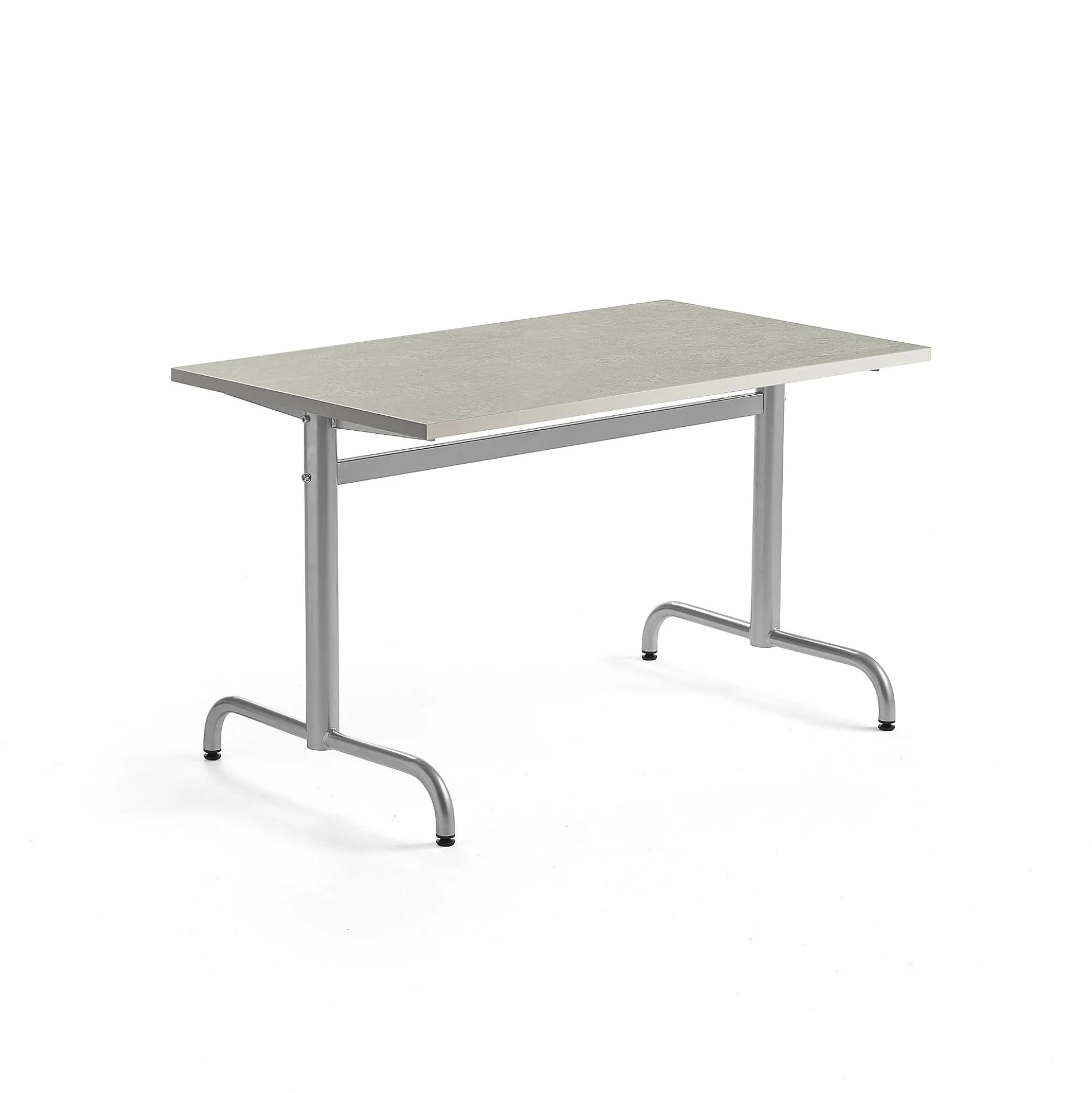 Pöytä PLURAL 1200x700x720 mm, ääntä vaimentava linoleumi, harmaa, hopeanharmaa