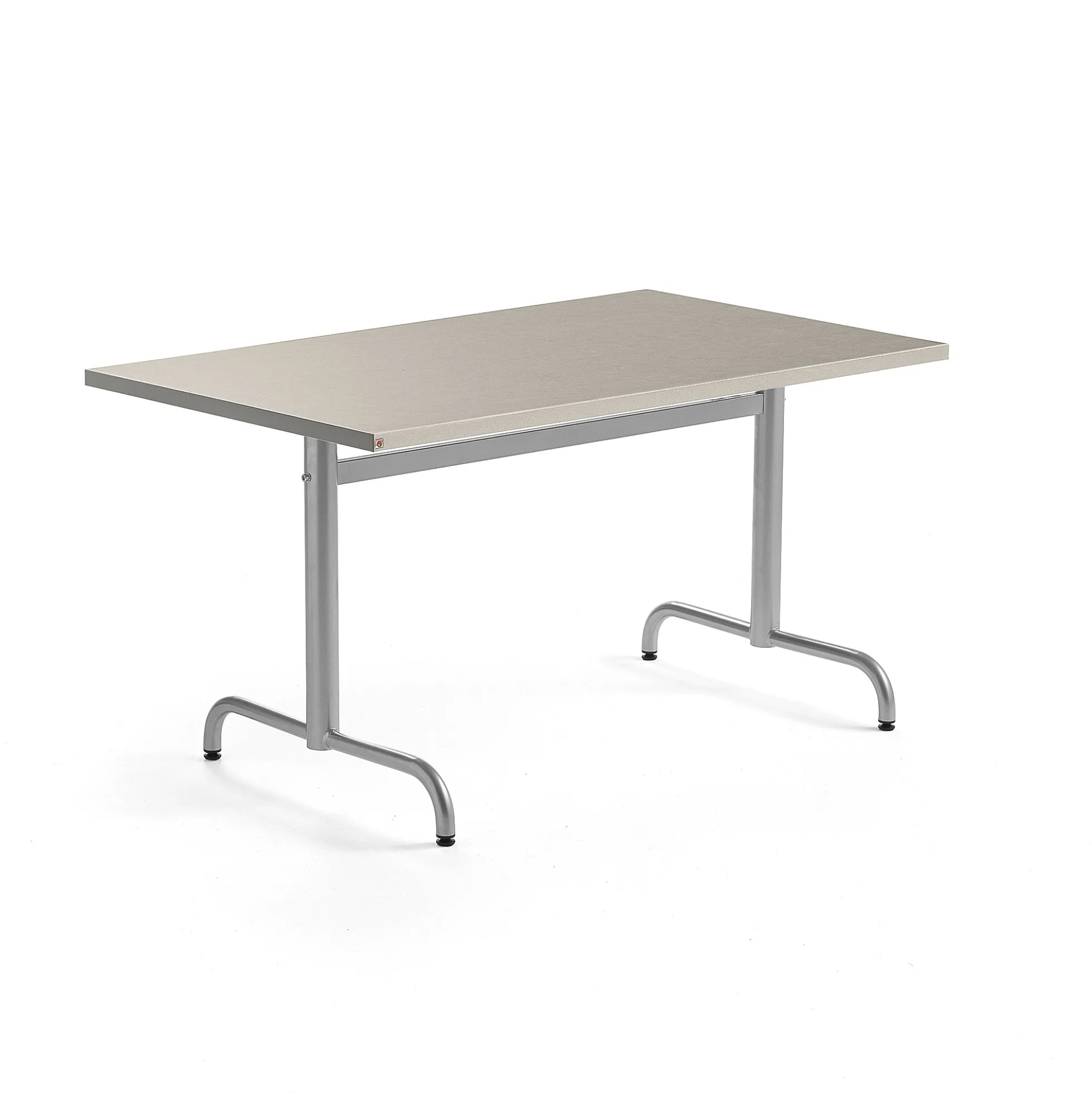Pöytä PLURAL 1200x800x720 mm, ääntä vaimentava linoleumi, harmaa, hopeanharmaa