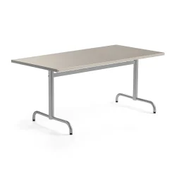 Pöytä PLURAL 1400x800x720 mm, ääntä vaimentava linoleumi, harmaa, hopeanharmaa