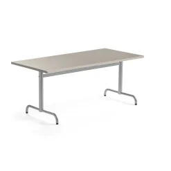 Pöytä PLURAL 1600x800x720 mm, ääntä vaimentava linoleumi, harmaa, hopeanharmaa
