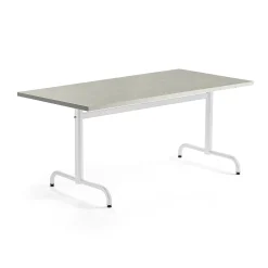 Pöytä PLURAL 1400x800x720 mm, ääntä vaimentava linoleumi, harmaa, valkoinen