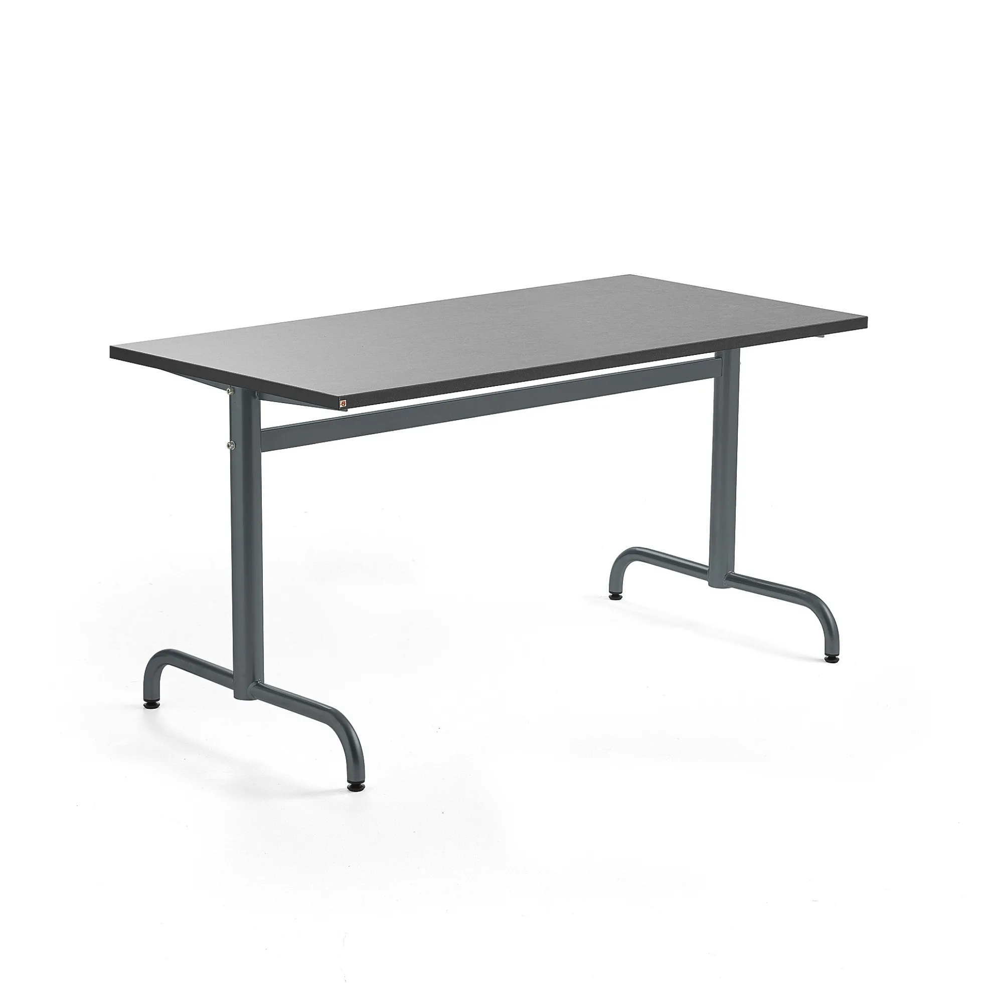 Pöytä PLURAL 1400x700x720 mm, ääntä vaimentava linoleumi, tummanharmaa, antrasiitinharmaa