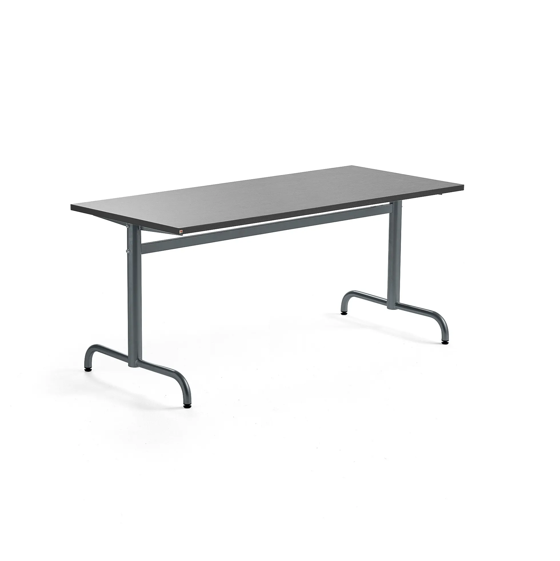 Pöytä PLURAL 1600x700x720 mm, ääntä vaimentava linoleumi, tummanharmaa, antrasiitinharmaa