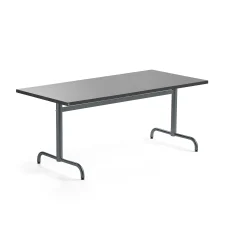 Pöytä PLURAL 1600x800x720 mm, ääntä vaimentava linoleumi, tummanharmaa, antrasiitinharmaa