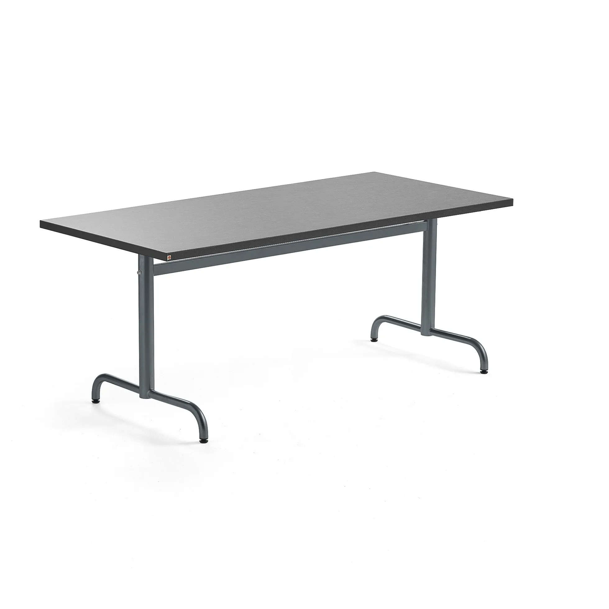 Pöytä PLURAL 1600x800x720 mm, ääntä vaimentava linoleumi, tummanharmaa, antrasiitinharmaa