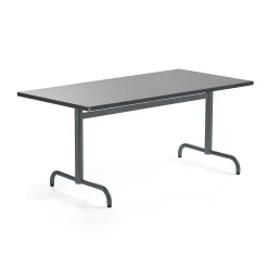 Pöytä PLURAL 1400x800x720 mm, ääntä vaimentava linoleumi, tummanharmaa, antrasiitinharmaa