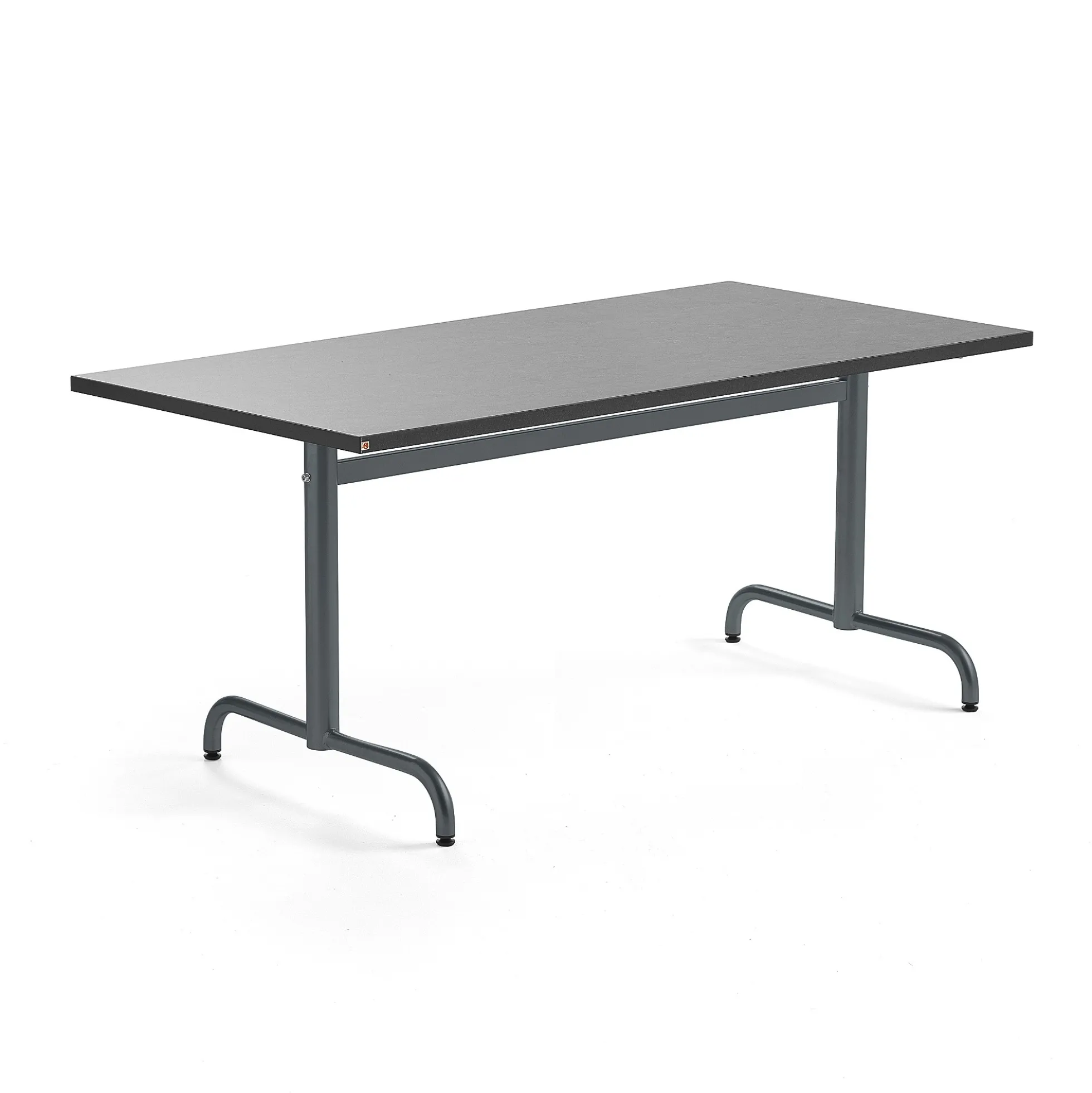 Pöytä PLURAL 1400x800x720 mm, ääntä vaimentava linoleumi, tummanharmaa, antrasiitinharmaa