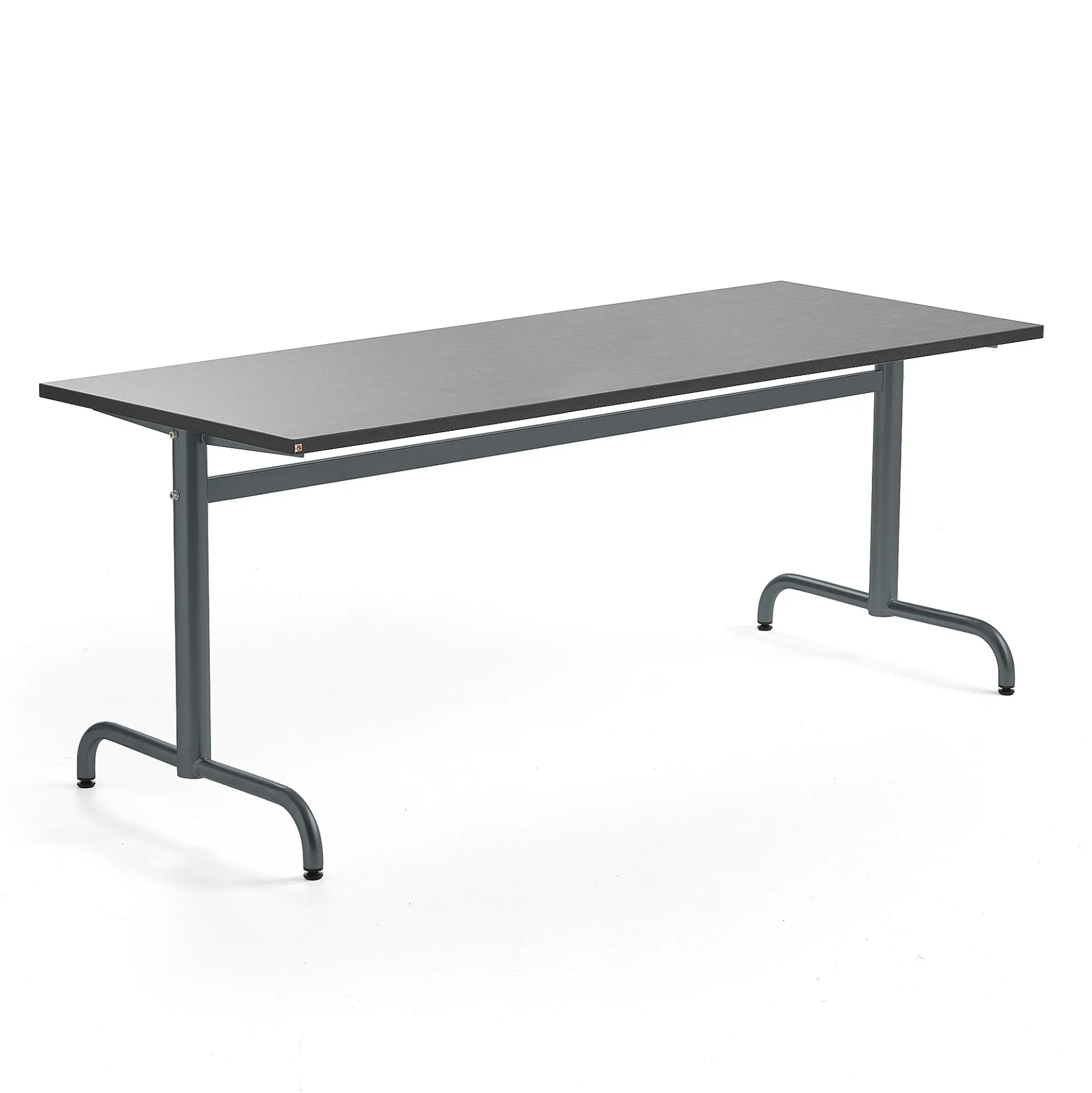 Pöytä PLURAL 1800x700x720 mm, ääntä vaimentava linoleumi, tummanharmaa, antrasiitinharmaa