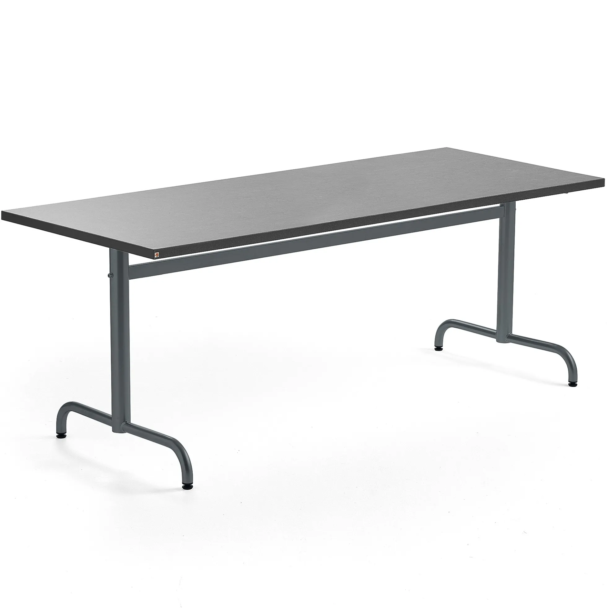Pöytä PLURAL 1800x800x720 mm, ääntä vaimentava linoleumi, tummanharmaa, antrasiitinharmaa
