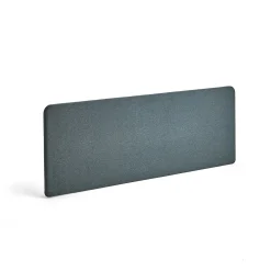 Pöytäsermi ZONE Mustat kiinnikkeet, 1800x650x36 mm, kangas Etna, petroolinsininen