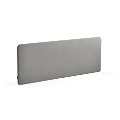 Pöytäsermi ZONE Mustat kiinnikkeet, 1800x650x30 mm, kangas Hush, vaaleanharmaa