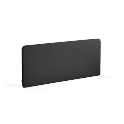 Pöytäsermi ZONE Mustat kiinnikkeet, 1600x650x36 mm, kangas Rivet, antrasiitinharmaa