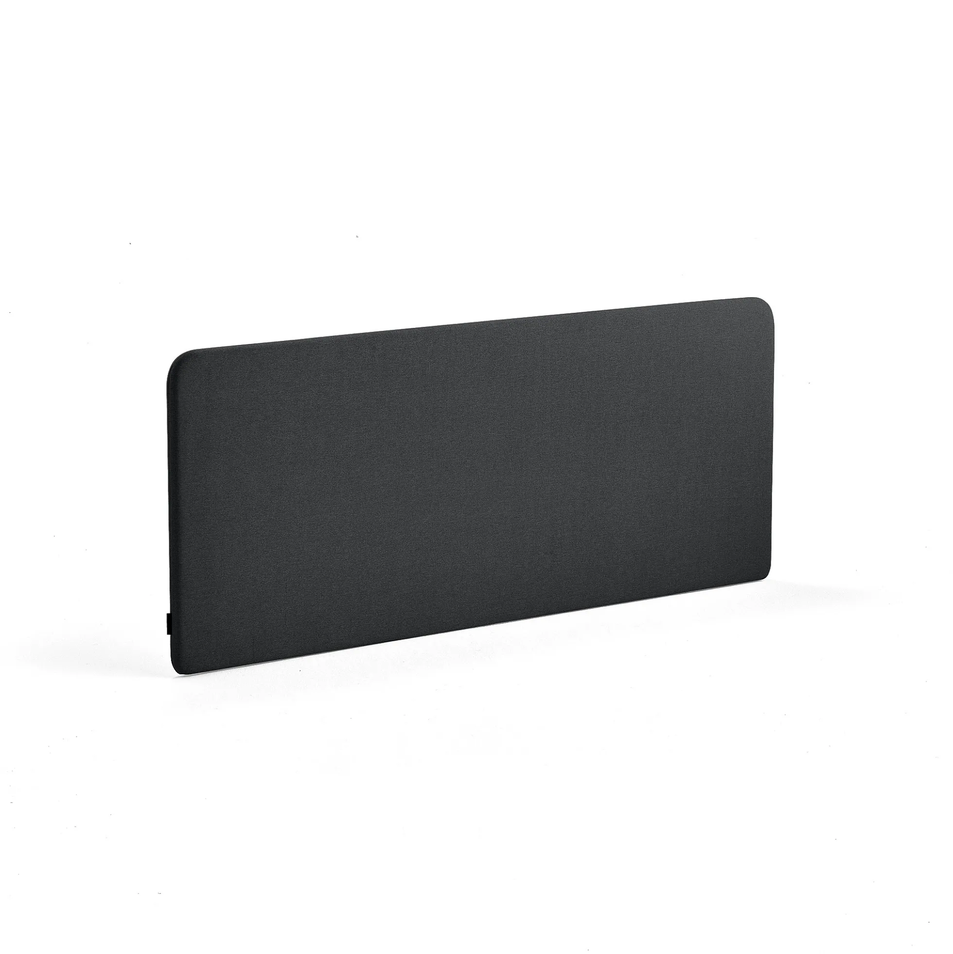 Pöytäsermi ZONE Mustat kiinnikkeet, 1600x650x36 mm, kangas Rivet, antrasiitinharmaa