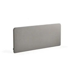 Pöytäsermi ZONE Mustat kiinnikkeet, 1600x650x36 mm, kangas Rivet, hopeanharmaa