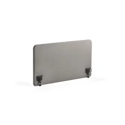 Pöytäsermi ZONE Mustat kiinnikkeet, 1200x650x36 mm, kangas Rivet, hopeanharmaa